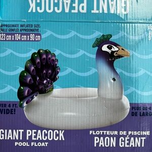 NEW Peacock Inflatable pool float